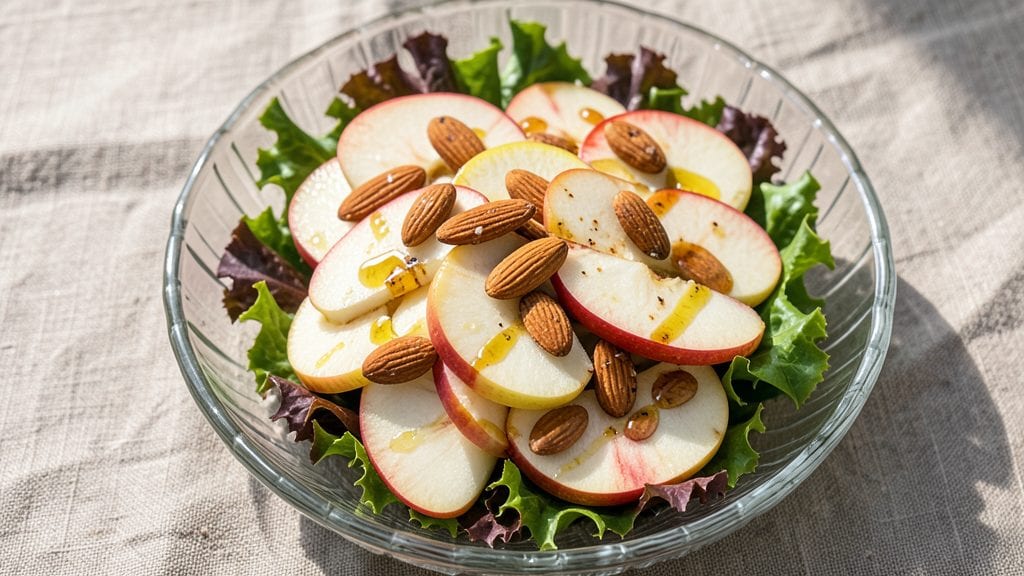 Apple Almond Salad Recipe: Crunchy Sweet Contrast With Tangy Vinaigrette