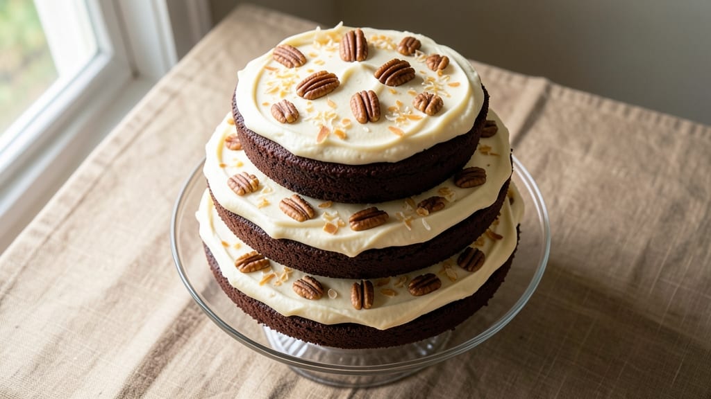 Baker's German Chocolate Cake With Coconut Pecan Frosting Recipe: Triple-Layered Richness That Stays Moist for Days