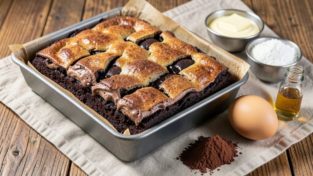 Best Ever Chocolate Brownie Cake Recipe: Fudgy Layers and Crispy Top in One Pan