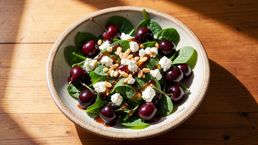 Black Cherry Salad Recipe: Tart-Sweet Balance With Creamy Goat Cheese Twist