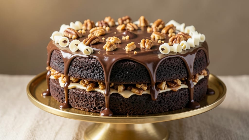 Bobby Flay's German Chocolate Cake Recipe: Pecan-Packed Swirls and Toasted Coconut Crown