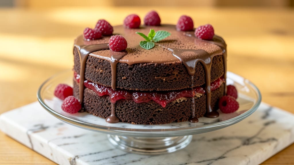 Chocolate Cake With Jam Recipe: Fudgy Layers and Bursting Berry Surprise