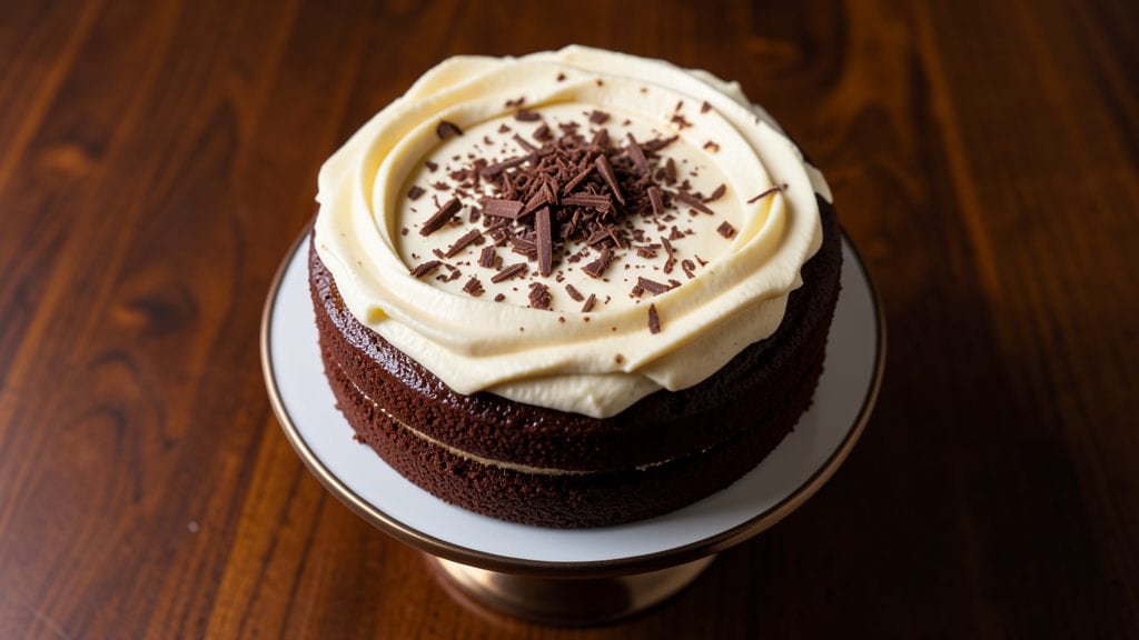 Chocolate Cake With Vanilla Frosting Recipe: Moist Layers and Silky Swirls