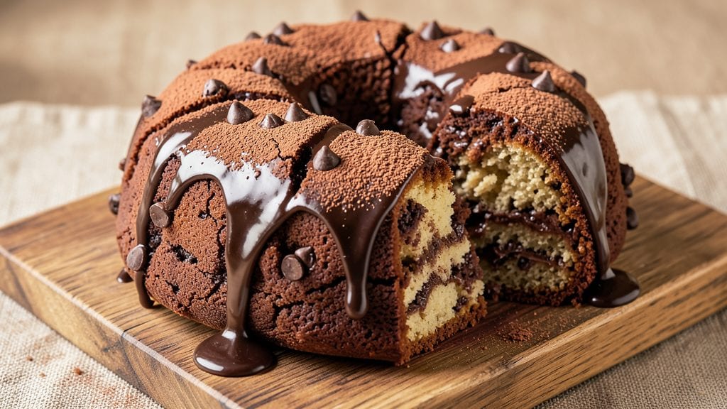 Chocolate Chocolate Chip Nothing Bundt Cake Copycat Recipe: Fudgy Centers and Crunchy Cookie Bites