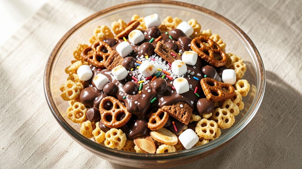 Chocolate Covered Chex Mix Recipe: Crunchy Sweetness in 15 Minutes