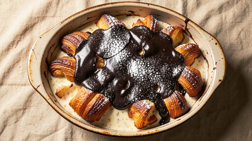 Chocolate Croissant Bread Pudding Recipe: Deep-Fried Cocoa Crunch Meets Gooey Layers