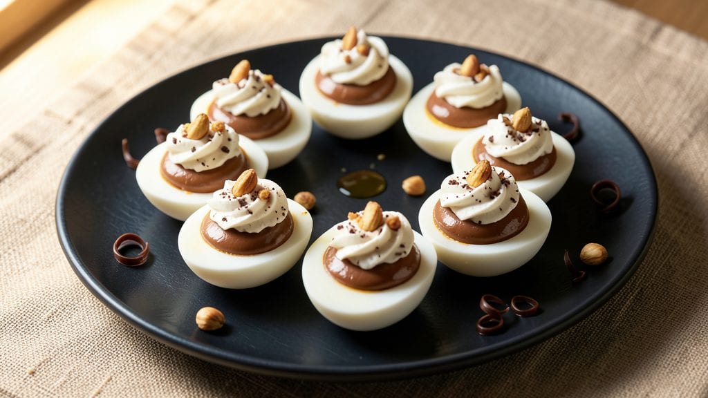 Chocolate Deviled Eggs Recipe: Rich Cocoa Filling with Crunchy Topping Twist