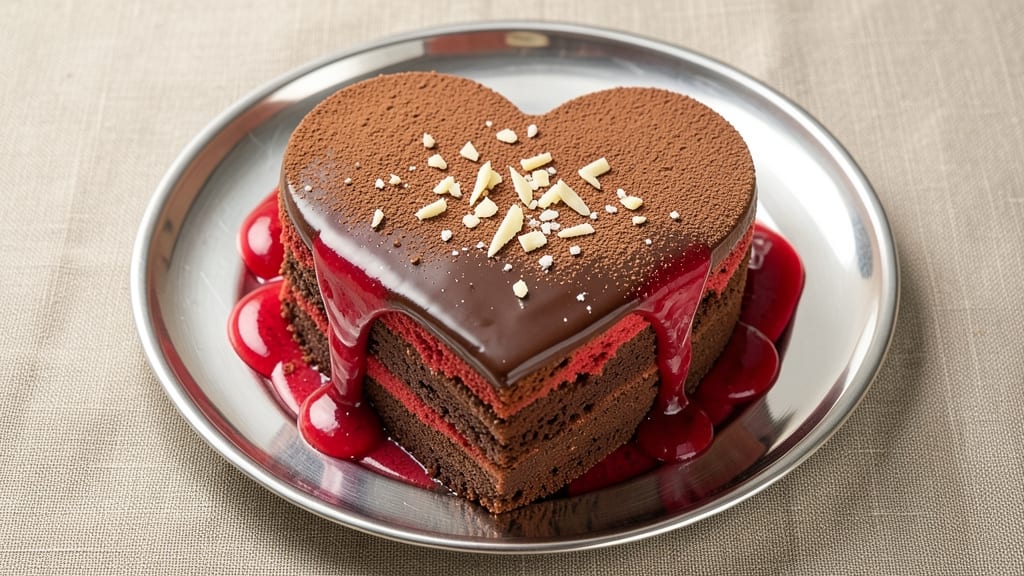 Chocolate Heart Cake Recipe: Moist Layers and Stunning Red Velvet Swirls