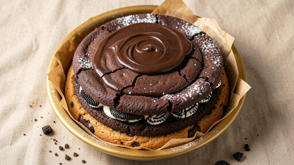 Chocolate Oreo Cookie Cake Recipe: Triple-Layered Crunch and Melty Centers