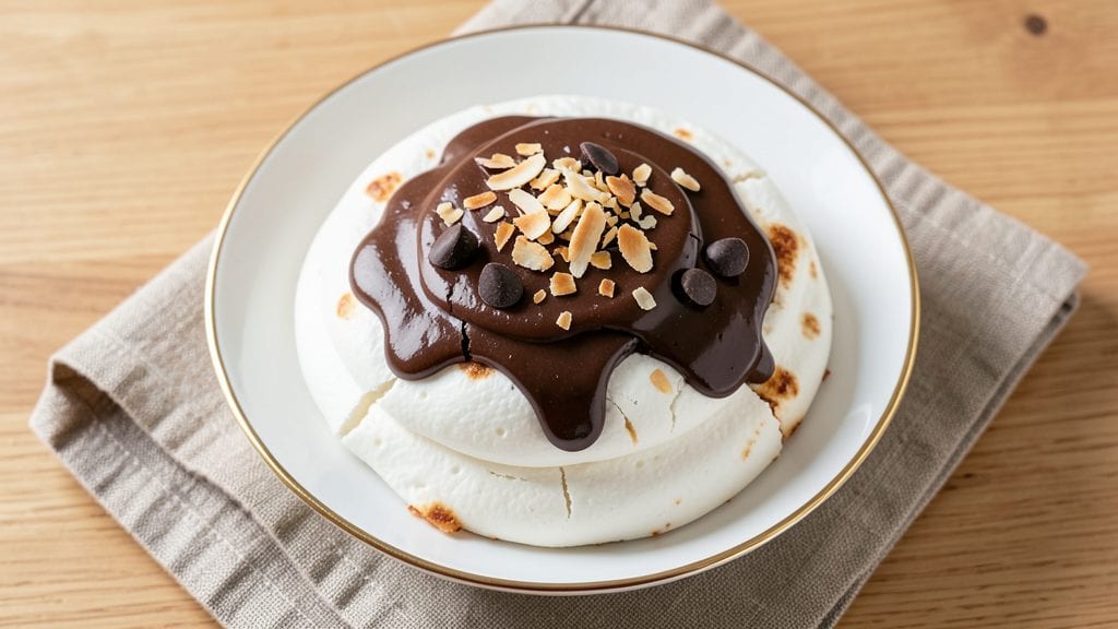 Chocolate Pavlova Recipe: Crispy Meringue Shell With Gooey Cocoa Center