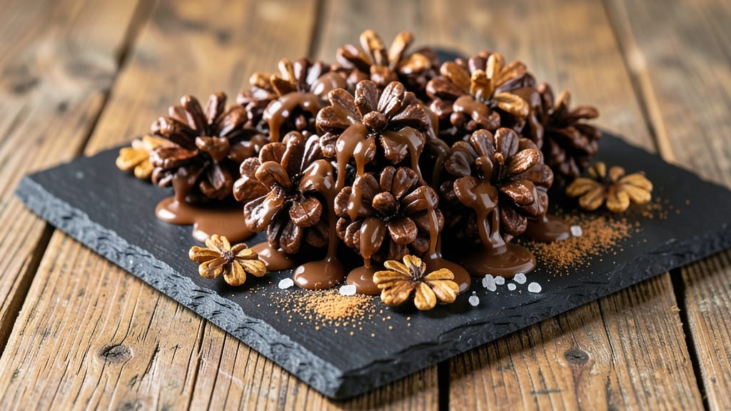 Chocolate Pine Cones Recipe: Crunchy Cocoa Clusters With Warm Vanilla Cream