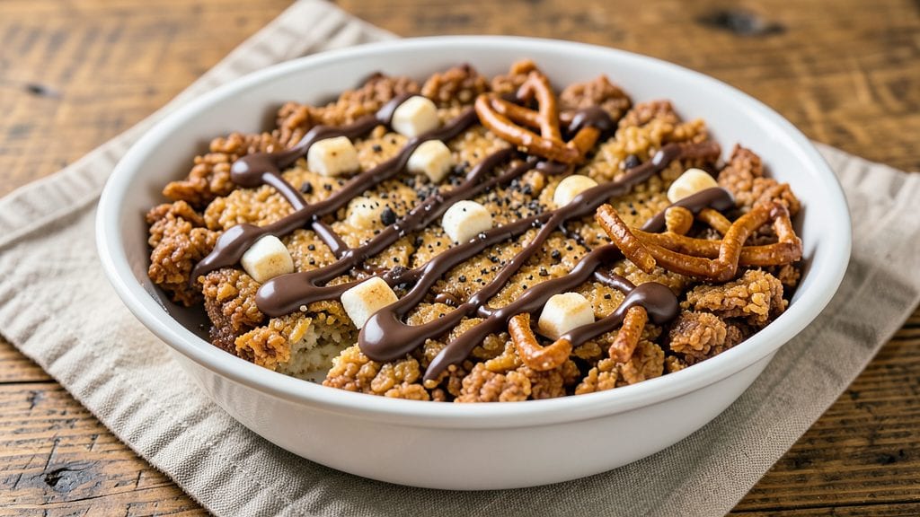 Chocolate Pretzel Rice Crispy Treats Recipe: Crunchy-Sweet Bites in One Bowl