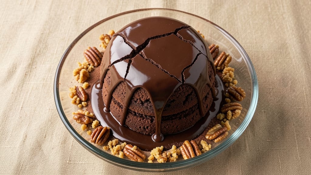 Chocolate Zuccotto Cake Maggiano's Recipe: Toasted Pecan Crown and Fudgy Layers