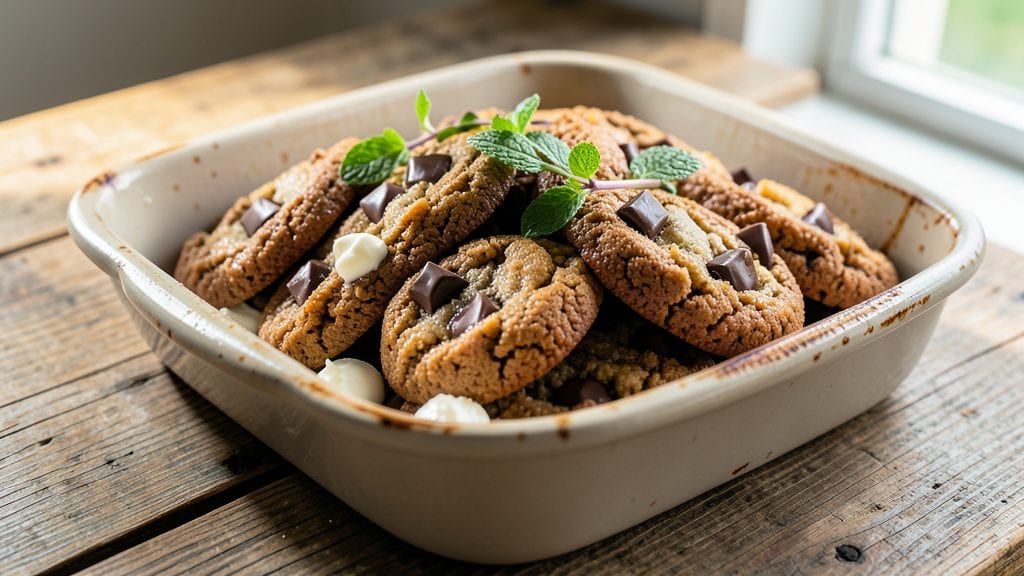 Clean Simple Eats Mint Chocolate Cookies Recipe: Fresh Herb Swirls and Crunchy Chocolate Chunks