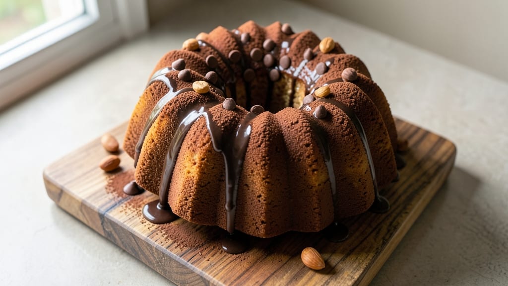 Death By Chocolate Bundt Cake Recipe: Triple-Layered Fudge Swirls With Toasted Cocoa Crown