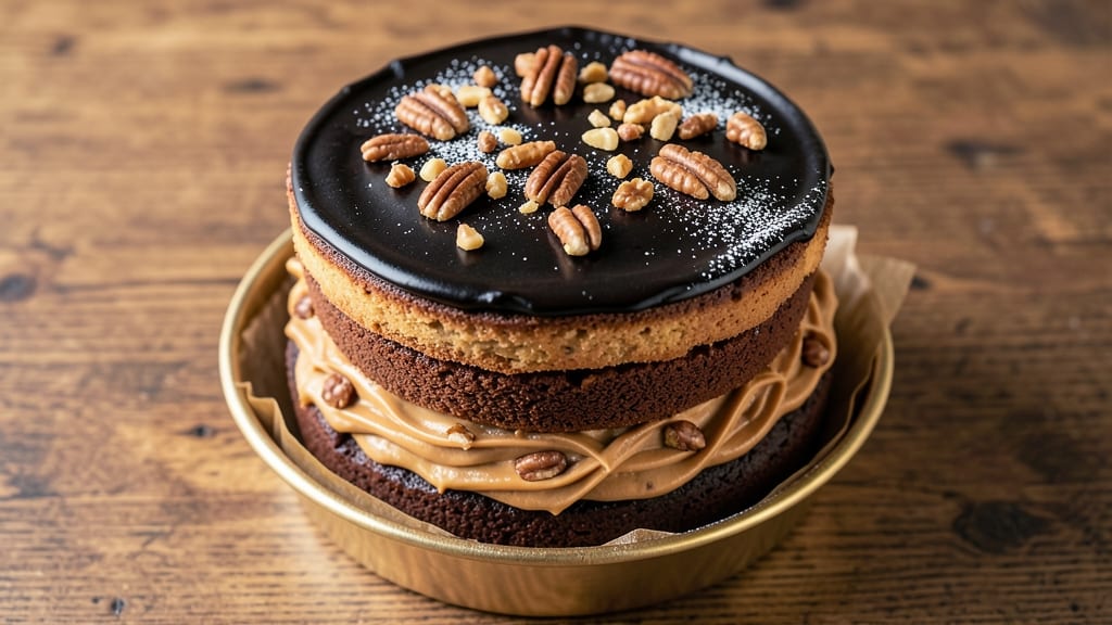 Divas Can Cook German Chocolate Cake Recipe: Toasted Coconut Crown and Pecan Swirl Magic