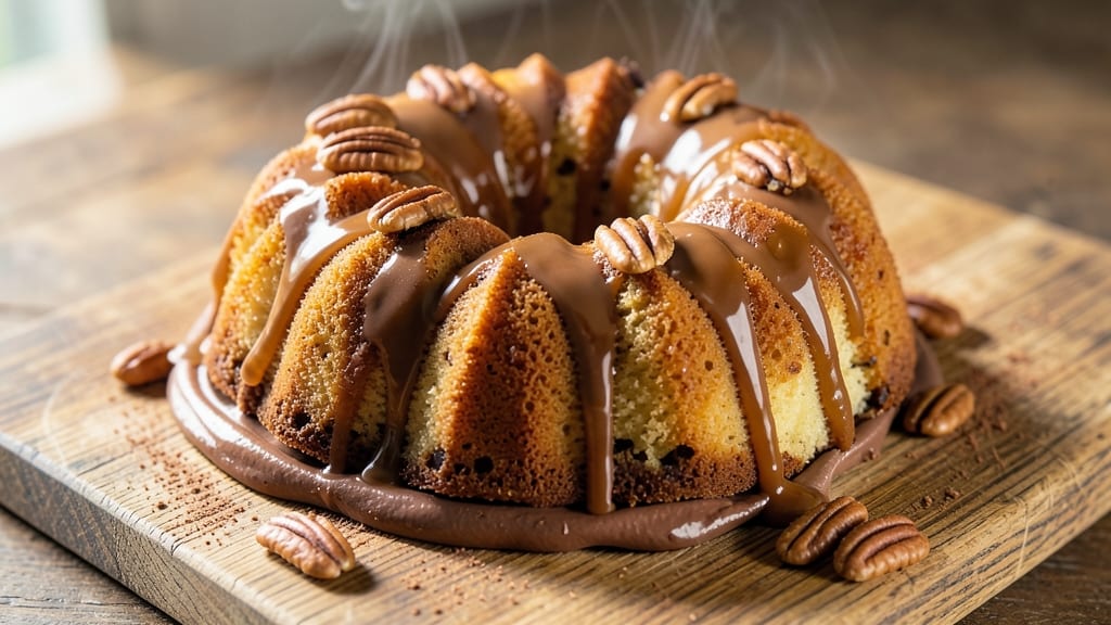 German Chocolate Bundt Cake Recipe: Toasted Coconut Crown and Pecan Swirl Magic