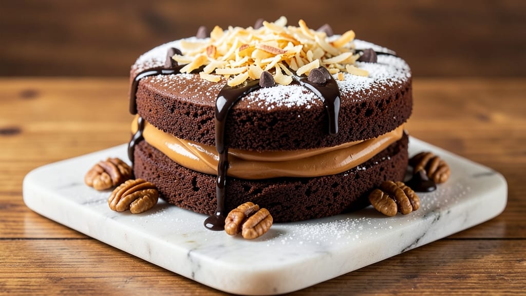 Ghirardelli German Chocolate Cake Recipe: Pecan-Packed Layers and Coffee-Infused Moisture