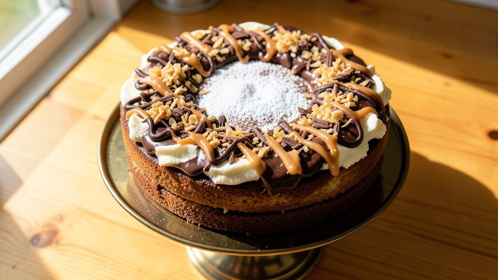 Grandma's German Chocolate Cake Recipe: Toasted Coconut Crown and Pecan Swirl Magic