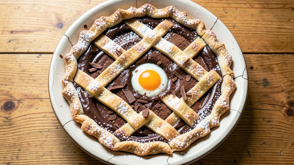 Grandma's Old Fashioned Chocolate Pie Recipe: Hand-Passed Crust and Rustic Spice Dust