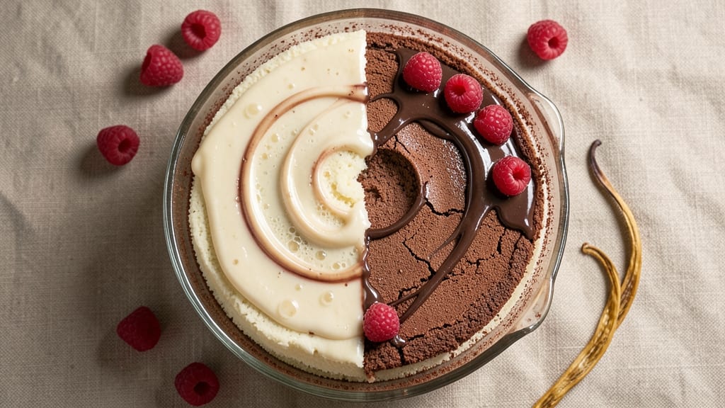 Half Chocolate Half Vanilla Cake Recipe: Swirled Layers With No Mess