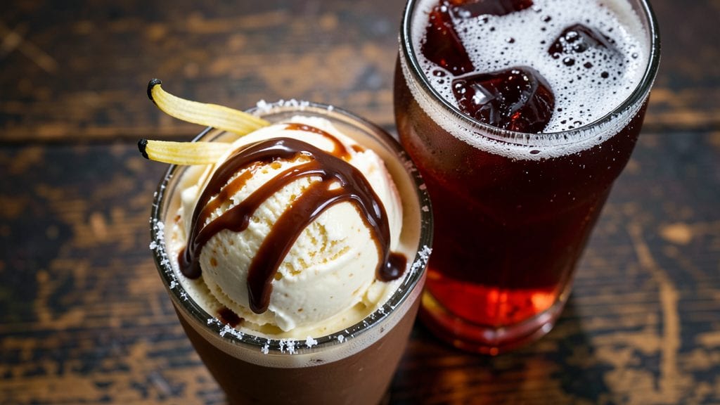 Old Fashioned Chocolate Ice Cream Soda Recipe: Vanilla Bean Fizz and Rich Chocolate Swirls