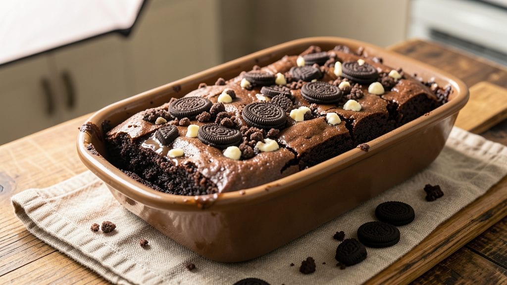 Oreo Chocolate Brownie Recipe: Crunchy Cookie Crumbles in Fudgy Layers